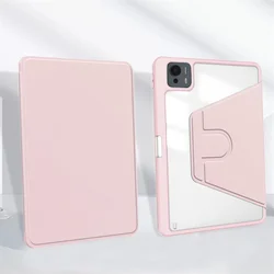 Honor Magic Pad 3 Case with 360 Rotating Acrylic Stand and Pen Holder for MagicPad 3 13.3 inch (Pink)