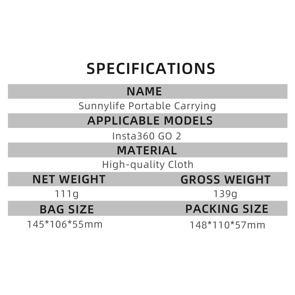 Insta360 GO 2 보호 박스용 짐벌 액션 카메라 보관 가방 휴대용 케이스