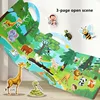 Reusable Cartoon Sticker Book for Kids Multiple Scenos DIY Puzzle Game Educational Learning Classic Toys for Child Age 2-4 Gifts 3
