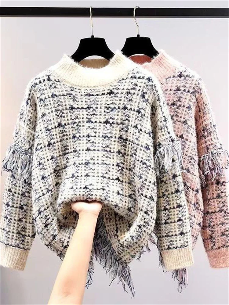 

Loose Sweater Women Tassel Style Long Sleeve Sweaters