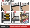 5-layer heavy-duty metal shelf, adjustable width size, suitable for warehouse, garage, 47.7 "wide x 18.2" deep x 71.3 "high 4