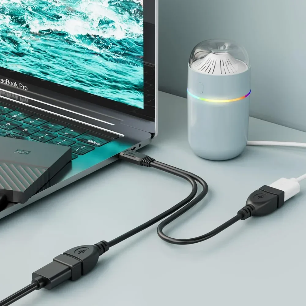 1 To 2 USB Branching Multi-functional Adapter Extension Cable For Phones, Tablets, And Extended Multi-Interface Hubs_voghion.com