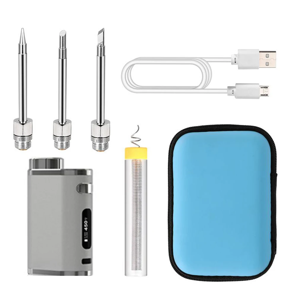 arc welders Adjustable USB Soldering Iron Tip Set With 3 Tips/Tip Cleaning Sponge/2600mAh Battery/Battery Receiver Welding Tools Accessories arc welders