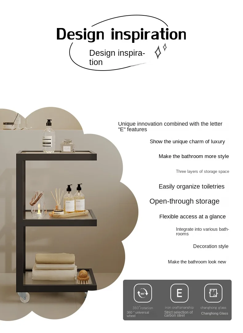 Description Picture 3 of itemHigh-end bathroom rack Floor-to-ceiling bathroom toilet crevice storage rack Narrow toilet next to storage rack Small shelf