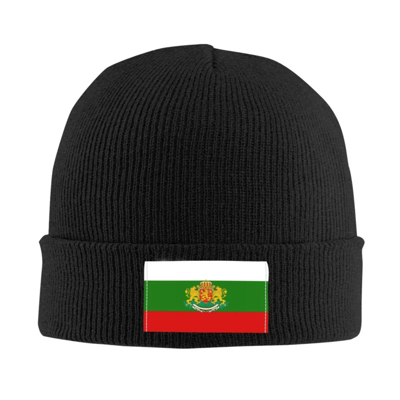 

Bulgaria Flag Skullies Beanies Caps Hip Hop Winter Warm Women Men Knitted Hats Adult Unisex Bulgarian Coat Of Arms Bonnet Hats