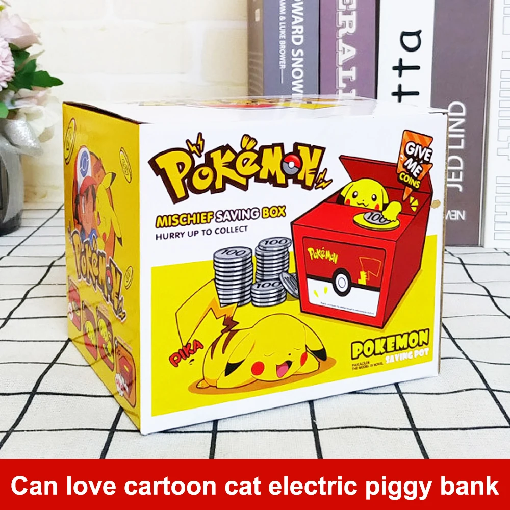 Children's Cartoon Cat Piggy Bank Electric Savings Cute Thief Cat Greedy For Money Eating Cat Piggy Bank Toy Creative Greedy Cat 4