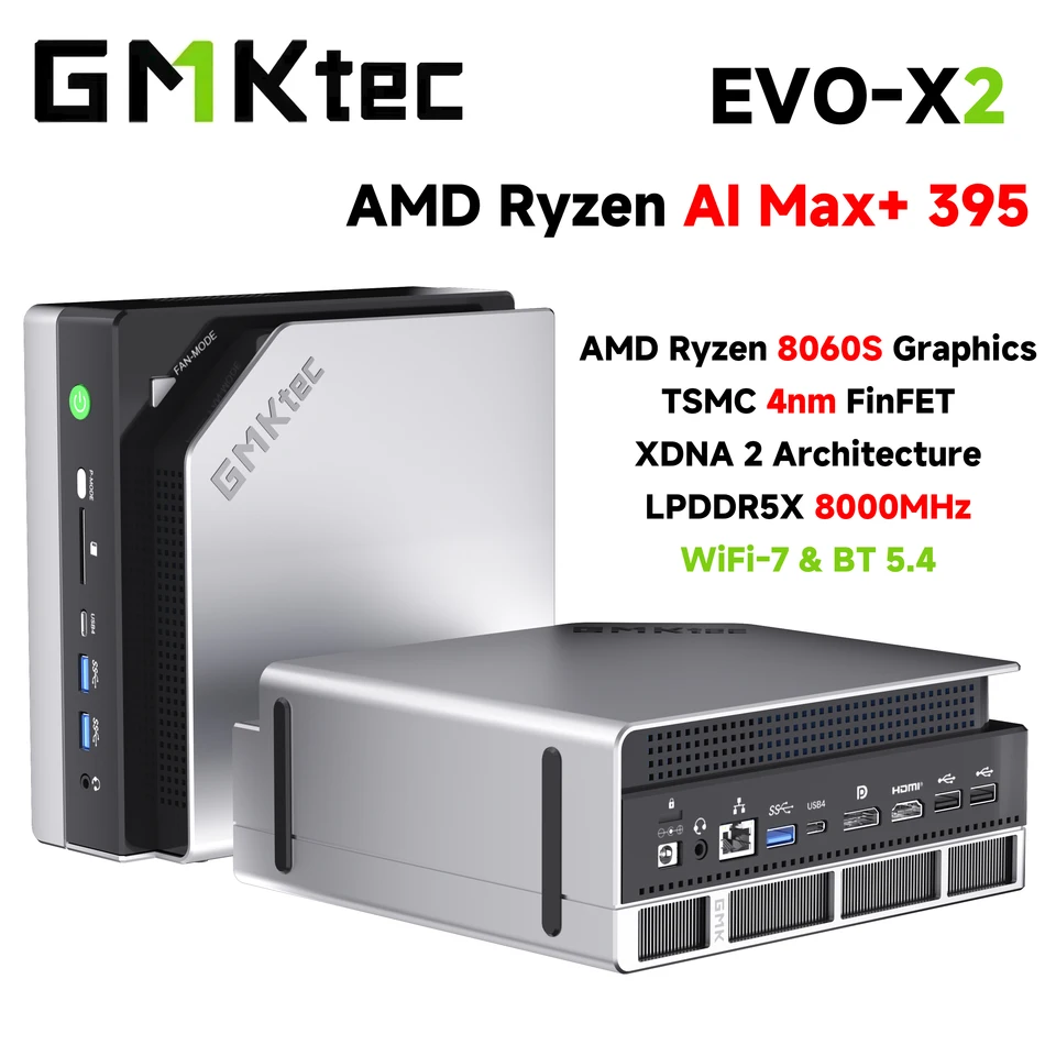 GMKtec EVO-X2 AI Mini PC AMD Ryzen Al Max+ 395 128GB LPDDR5X