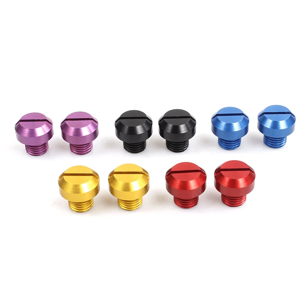 2pcs Motorcycle M10x1.25 Mirror Hole Plugs Rearview Mirror Thread Hole Screws 10mm CNC For Honda
