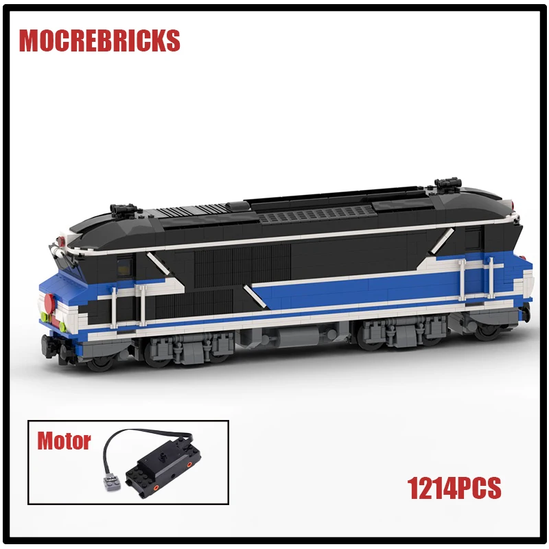 

MOC City Railway Motor Trains CC 72000 Diesel Locomotive With Motor Technology Building Blocks Model Kid's Bricks Toys Xmas Gift