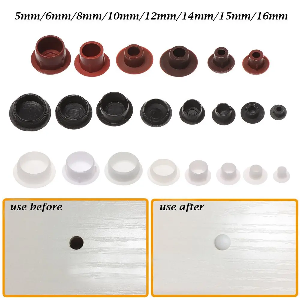 50Pcs Grommet Hole Plug hole plug Drill Hole Plug Hole Ornament Exterior Protective Cap Furniture Covers Dust Plug Stopper Screw Decor