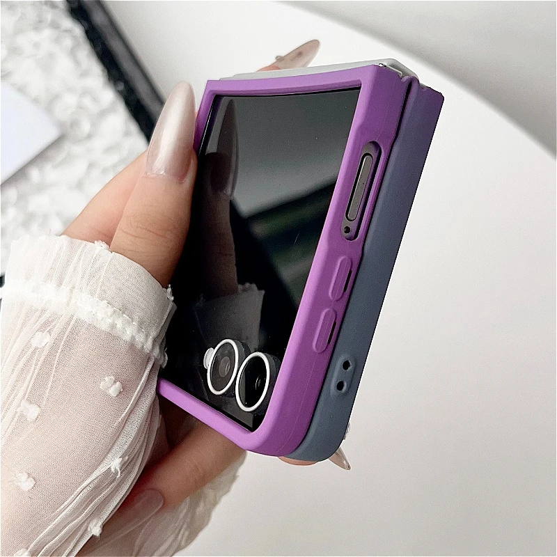 Gradient Color Magnetic Liquid Silicone Soft Back Case - 2-Piece Set