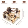 Electric 3D Wooden Puzzles Marble Run Model Kits  Brain Teaser Puzzle DIY handmade Christmas gift(Without battery) 2