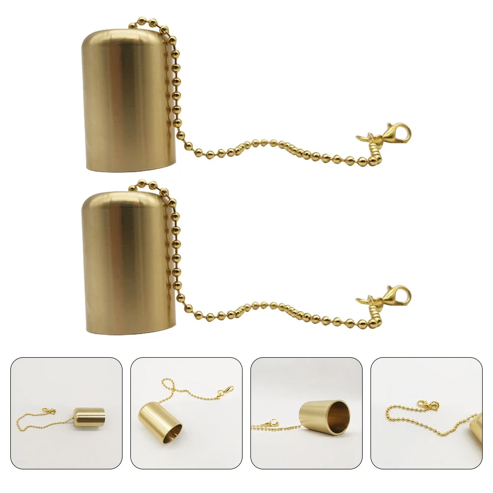 

2 Pcs Wick Snuffer Covers Small Extinguishers Caps Brass Flame Fire Gift for Lovers Unique