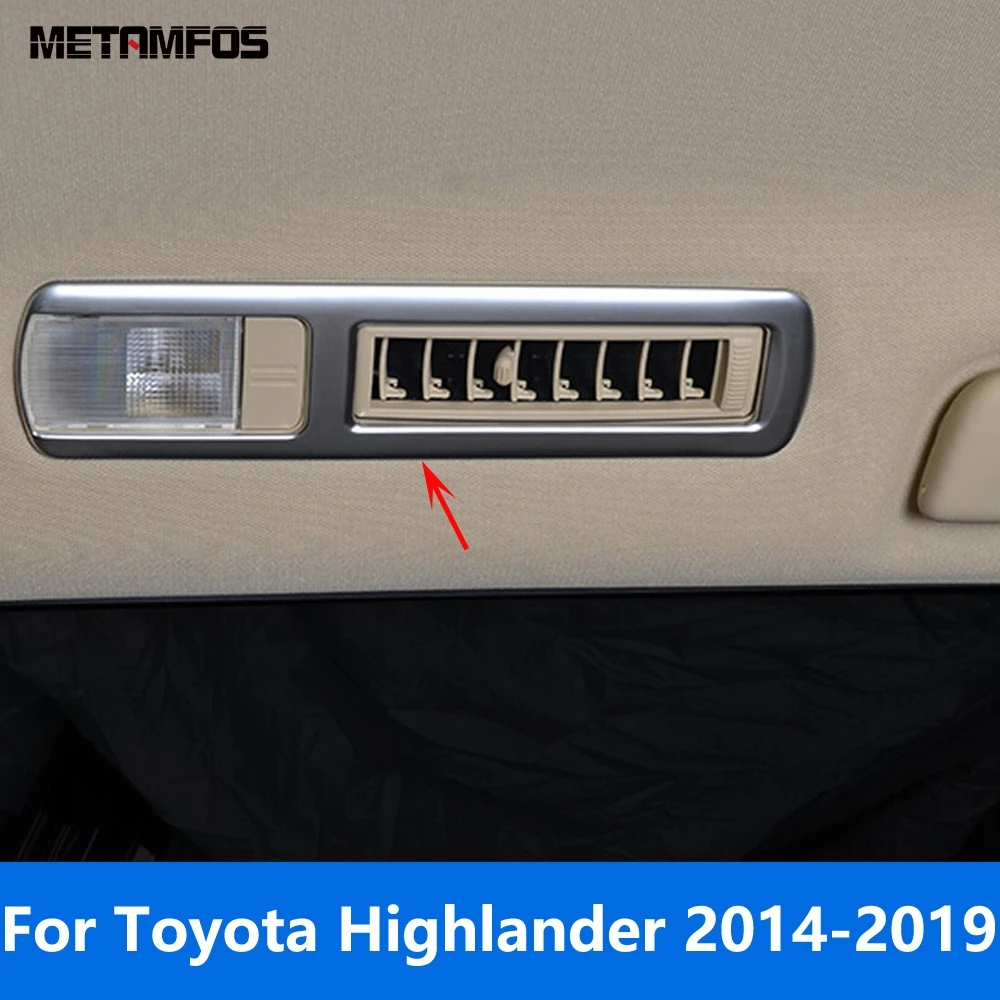 

Автомобильные аксессуары для Toyota Highlander 2014, 2015, 2016, 2017, 2018, 2019, Матовая Внутренняя детская лампа для чтения заднего вида, рамка для отделки