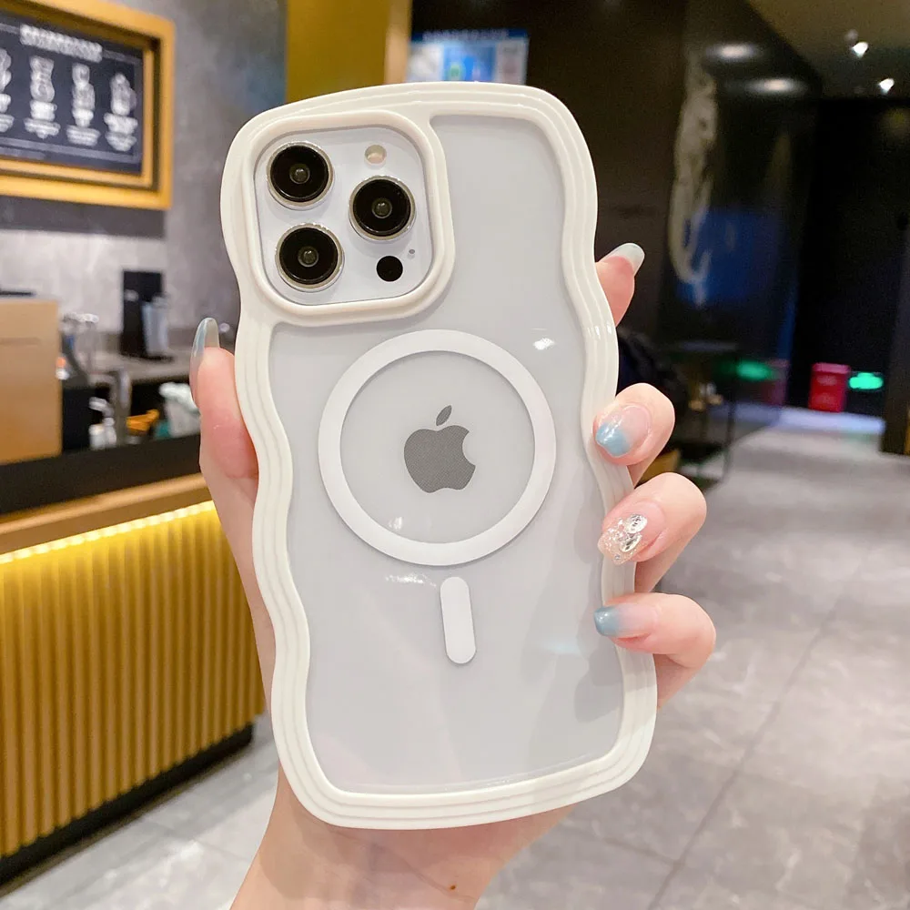 Vibrant Wavy Magnetic Wireless Charging Shockproof Case