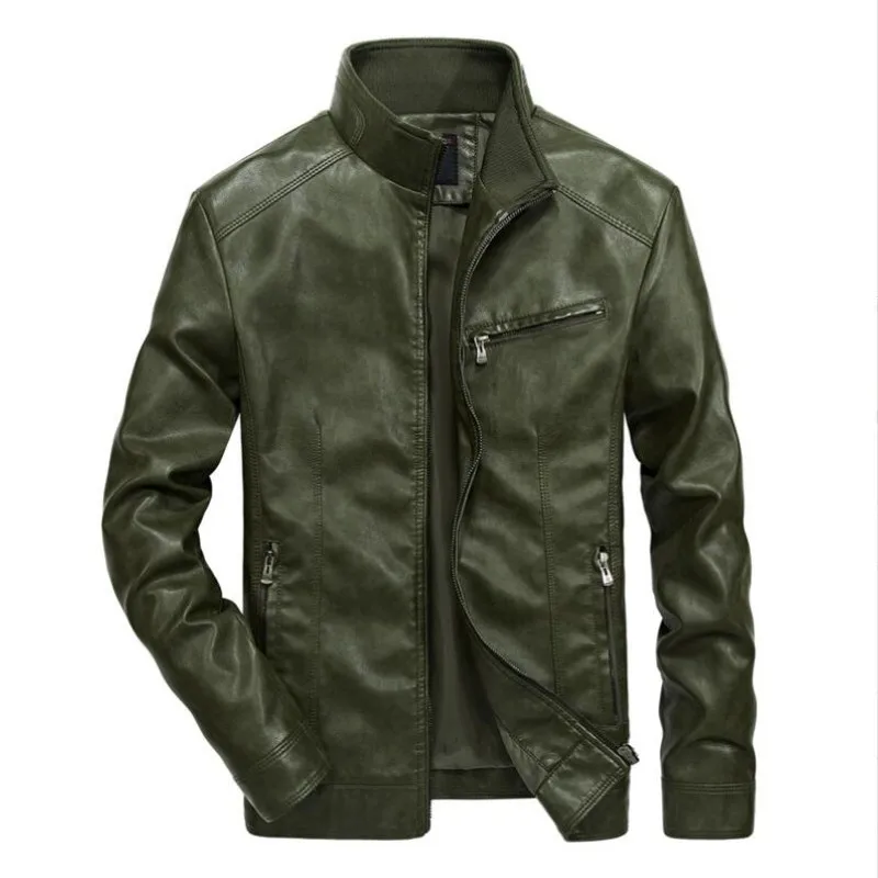 

Fashion Autumn Men Motorcycle Leather Jackets 4XL 5XL Man Pu Streetwear Coat Mans Bomber Suits Windbreaker