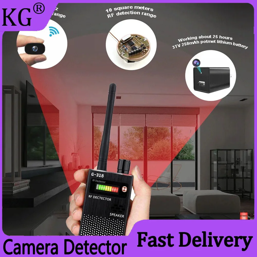 

Anti-spy Signal Detector Wireless Hidden Camera Bug Signal Finder Device RF Scan GSM Airport Hotel All Signal Blocker Spy Gear
