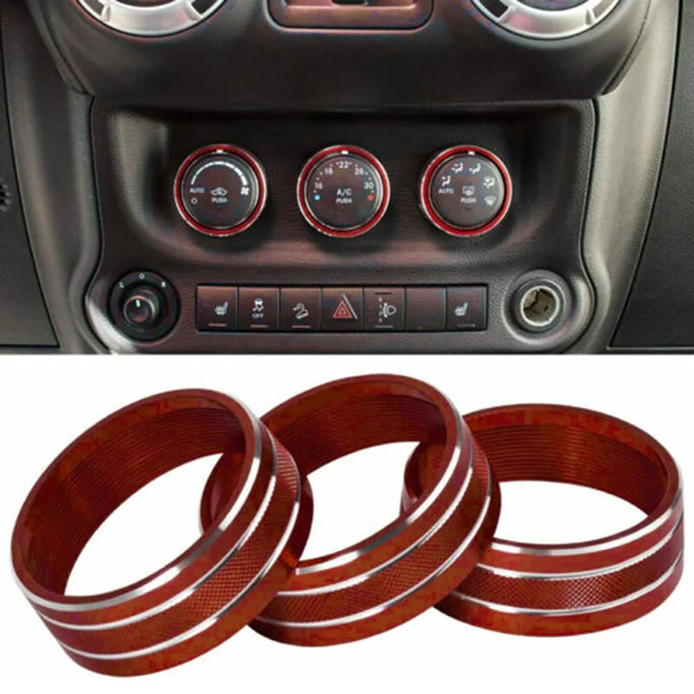

18pcs Red Car Interior Decor Trim Kits For Jeep For Wrangler JK JKU 4 Door 11-17 Automotive Interior Dashboard Decoration