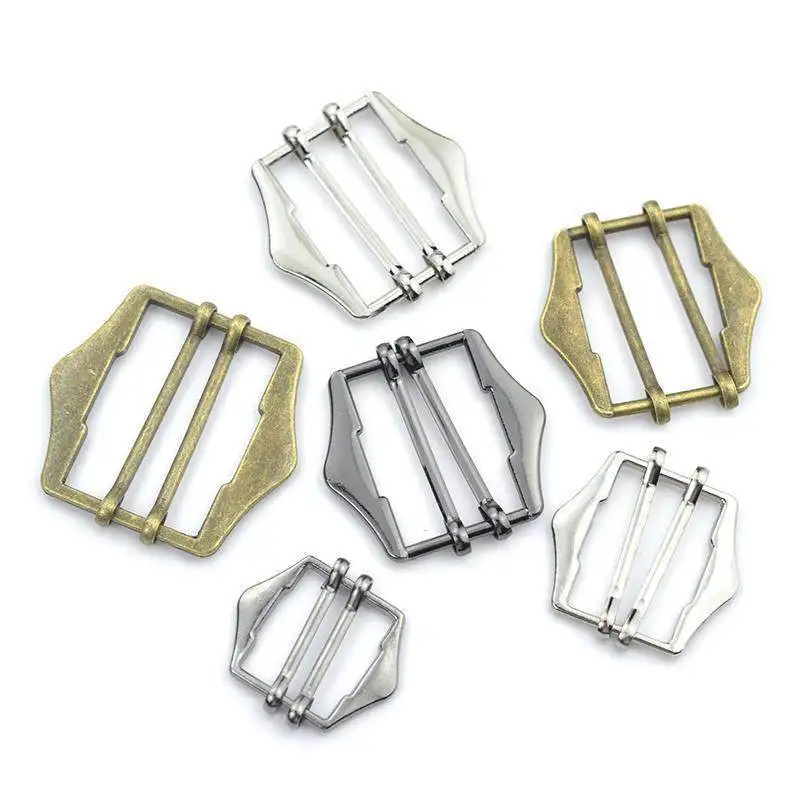 3 Pcs/pack Metal Two Slides Tri-Glide Buckles for Suit Vest