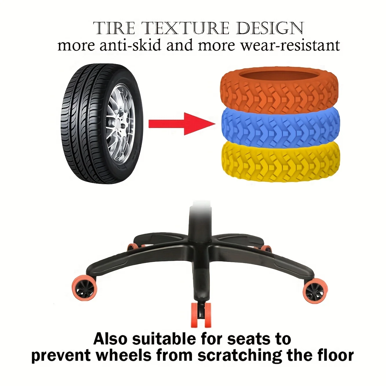Wheels Protector Silicone Wheels Protector Wheel Cover 8PCS Colorful Silicone Wheels Cover Luggage Wheels Protector