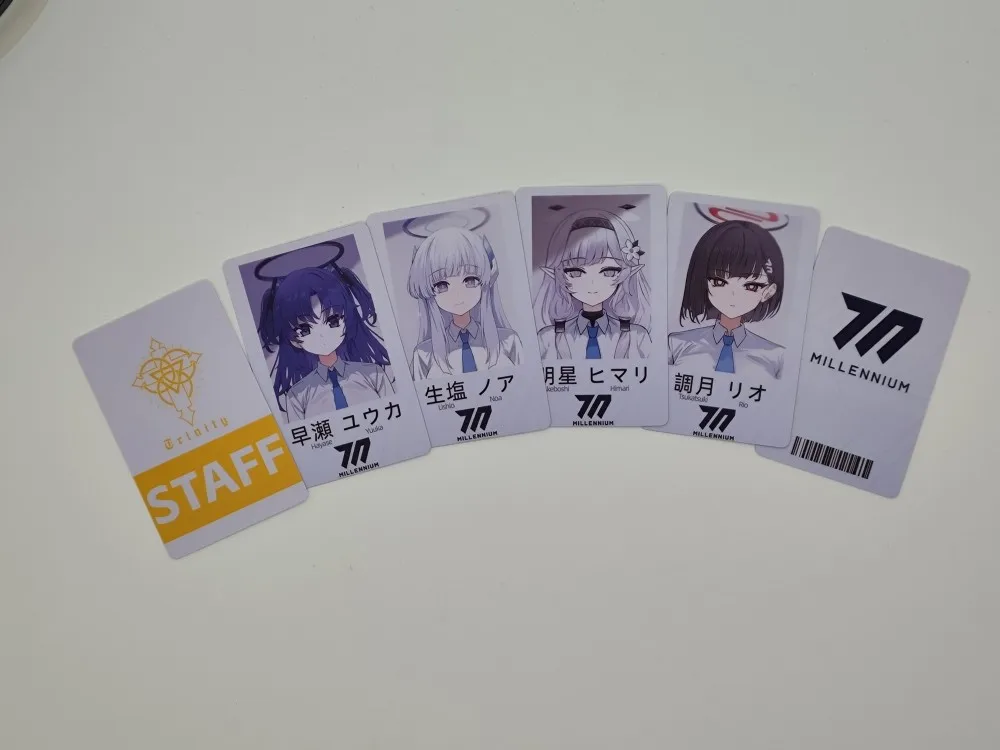 Anime Blue Archive Card Schale Abydos Iochi Mari Hayase Yuka Cosplay Student Card Collect Souvenirs Birthday Gifts Boys Girls