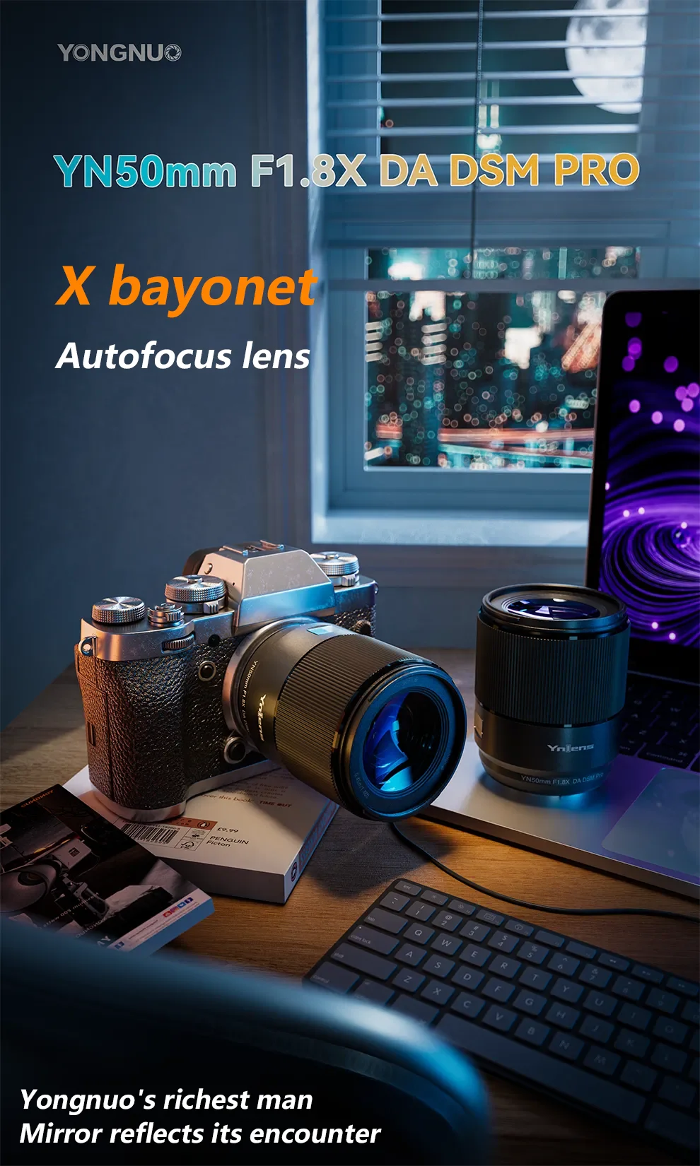 Фото Объектив YONGNUO YN50mm F1.8X DA DSM PRO для камеры Fujifilm X Mount №2