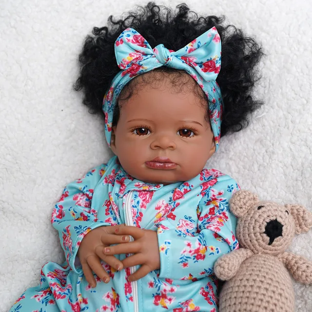 Risbecko 20 Inch Reborn Baby Doll Cute Doll Soft Touch 3D Paint and Visible Veins - Collectible Art Doll Gift Birthday Gift
