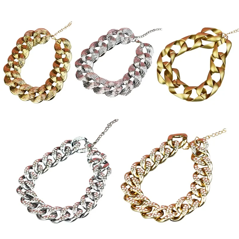 Pet Dog Necklace Collars Personalized Necklace Bully Gold Chain Small And Medium Dog Collar Necklace Bulldog Pet Accessories