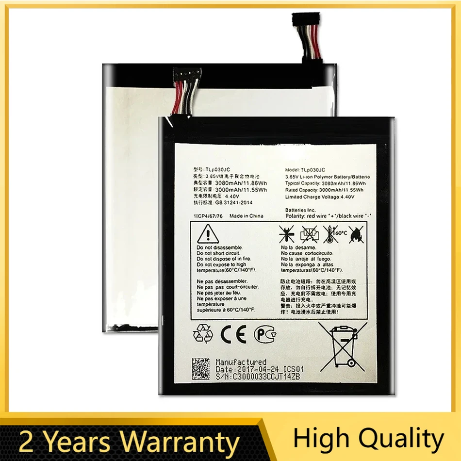 

Replacement Mobile Phone Battery For Alcatel One Touch A3, 9008, 9008X, 9008D, 3080mAh, TLP030JC, With Track Code