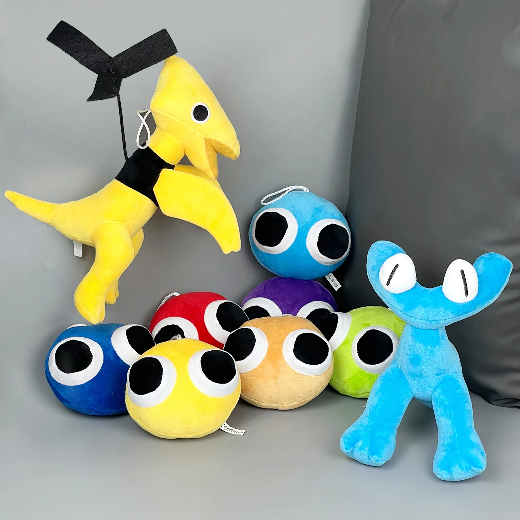 New cyan rainbow friends yellow rainbow friends plush, cyan & yellow &  lookies rainbow friends charpter 2 plush toy