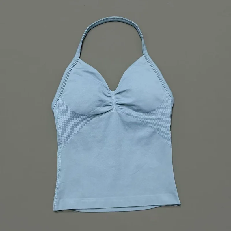 Women's Solid Color Quick Dry Athletic Tank Top – Breathable, Sleeveless, Elastic Fitness Wear