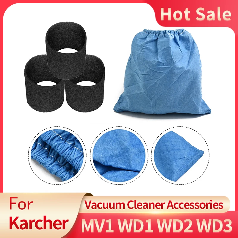 Dparts sac d'aspirateur karcher wd2 - 10 pièces - sacs d