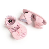 Baby Girls Anti-Slip Bow Sandals Shoes Breathable Toddler Soft Soled First Walkers Shoes Baby Hollow Design Sandals 2