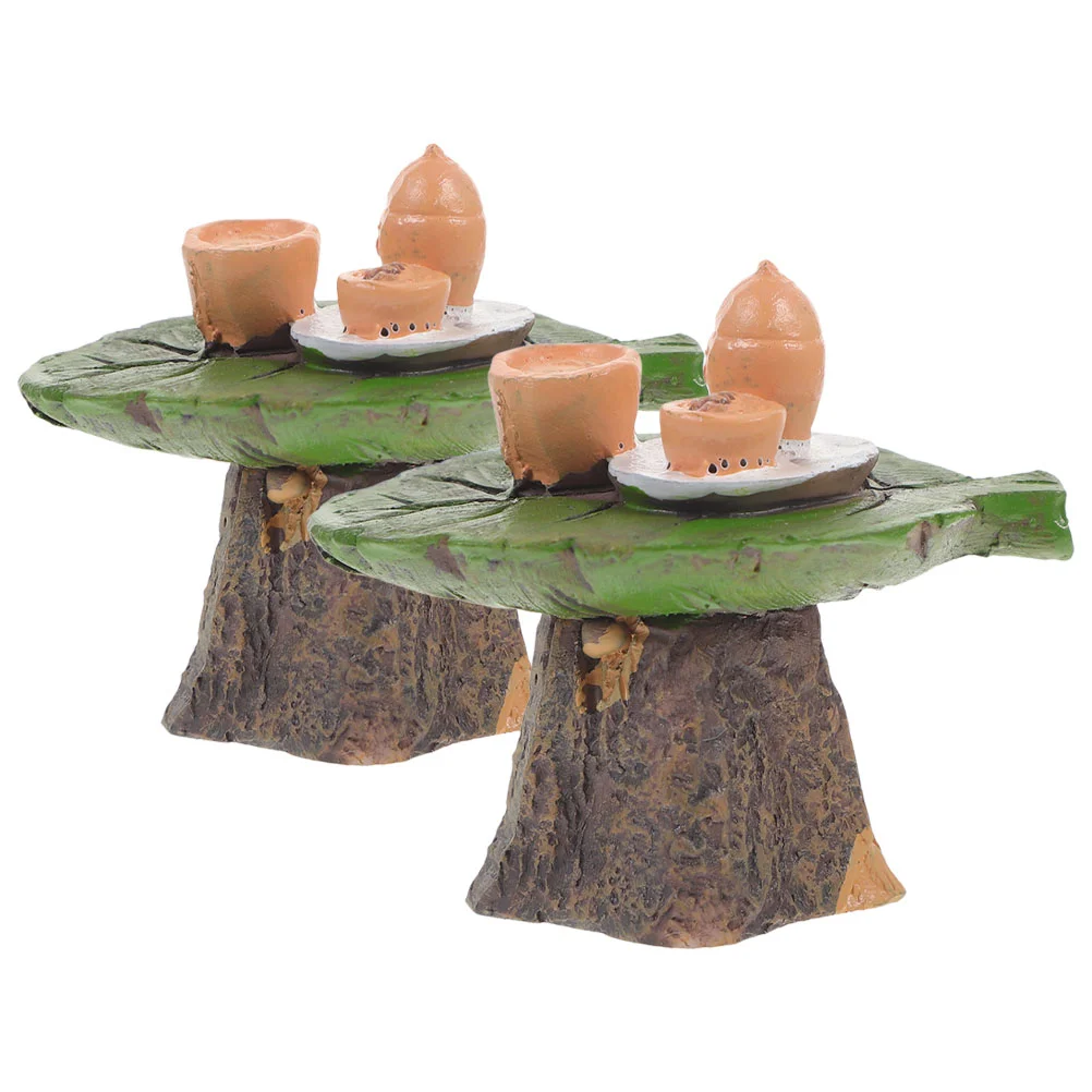 

2 шт. микро-ландшафт искусственный чайный стол суккуленты верстак мини-товары для дома поддельные украшения Полимерная железная модель