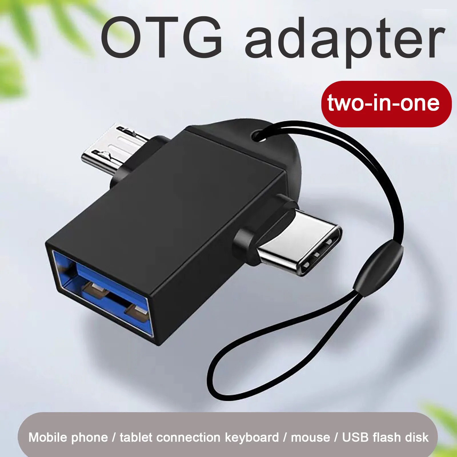 2 in 1 OTG Adapter USB 3.0 Female To Micro USB Male and USB C Male