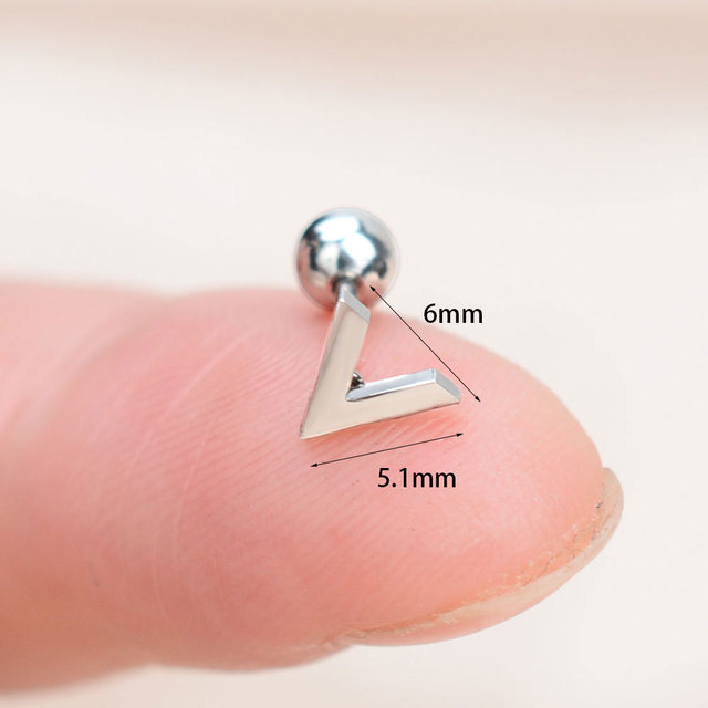 Stainless Steel Mini Stud Earrings Heart Star Moon Cross Butterfly Snake Helix Cartilage Tragus Lobe Ear Piercing Jewelry