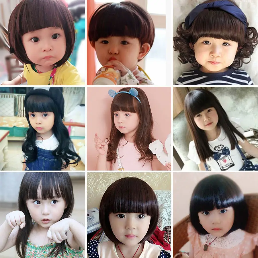 Children Wig Hair Kids Headgear Styling Decoration Accessories Girl Boy Beautiful Ornaments Curly Short Hair Baby Fun Dress Up