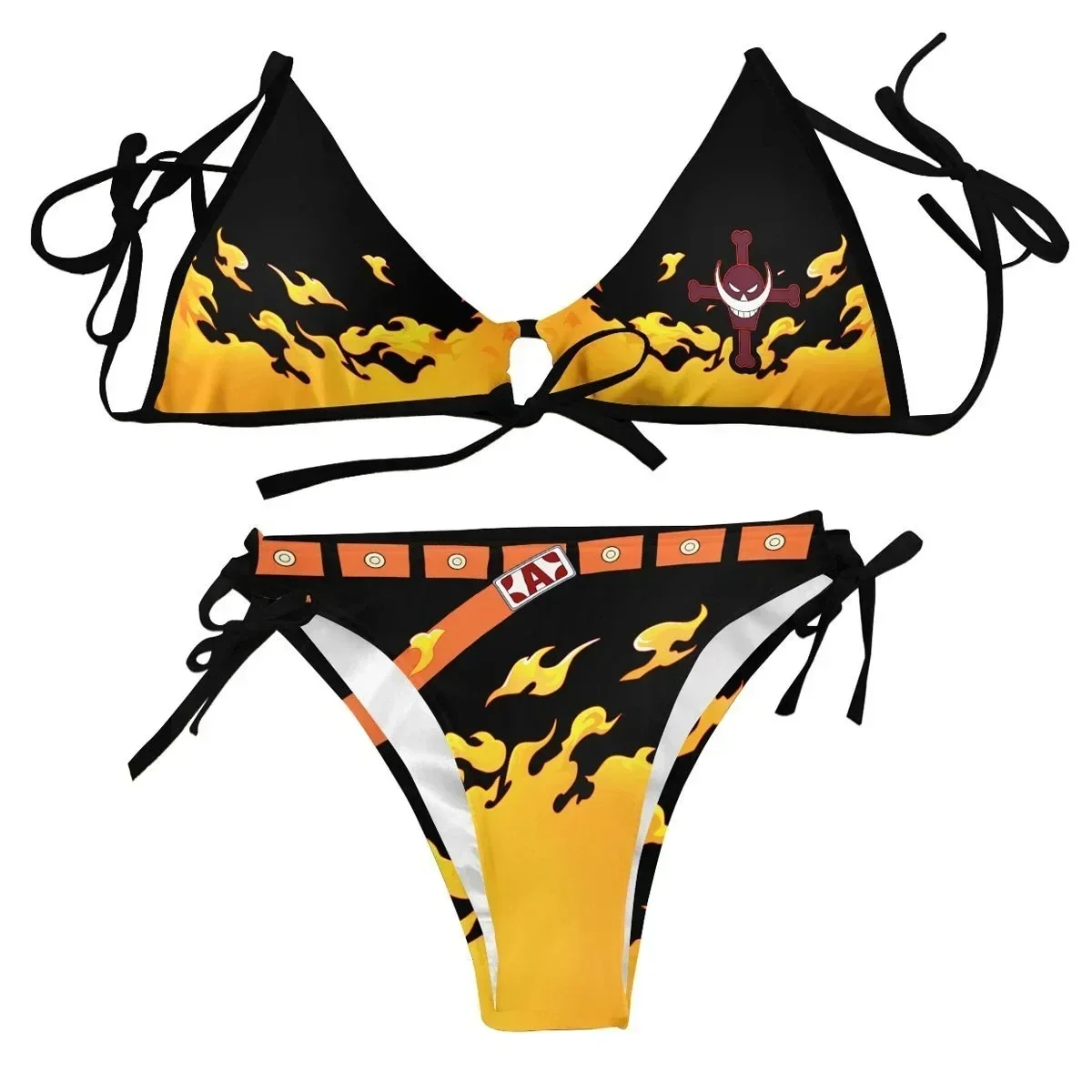 Anime Portgas&middot;D&middot; Ace Swimsuit Bikini Cosplay Costume Women Sexy Summer Swimwear Outfits Halloween Party Suit