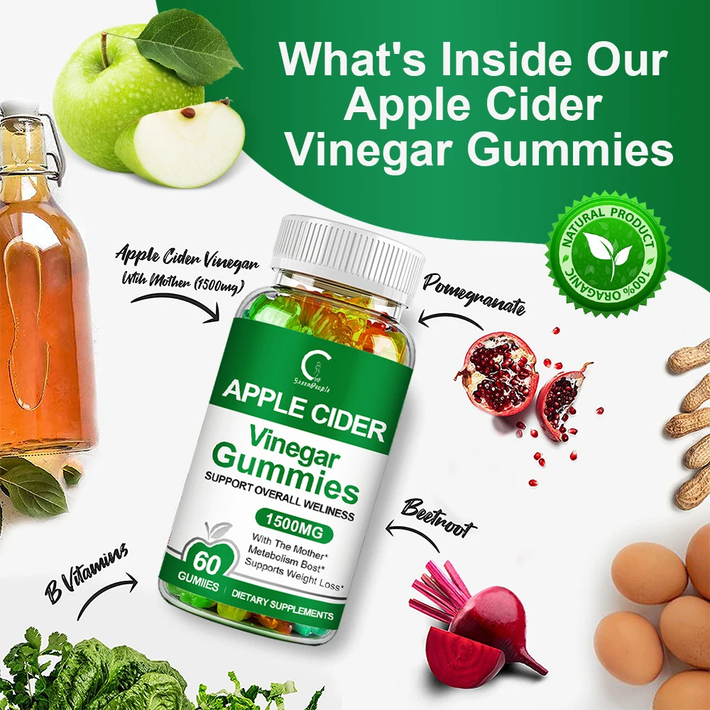 GPGP Apple Cider Vinegar Gummies Ketone Diet For Keep Fitness Weight Management Improve Immunity For Men And Women