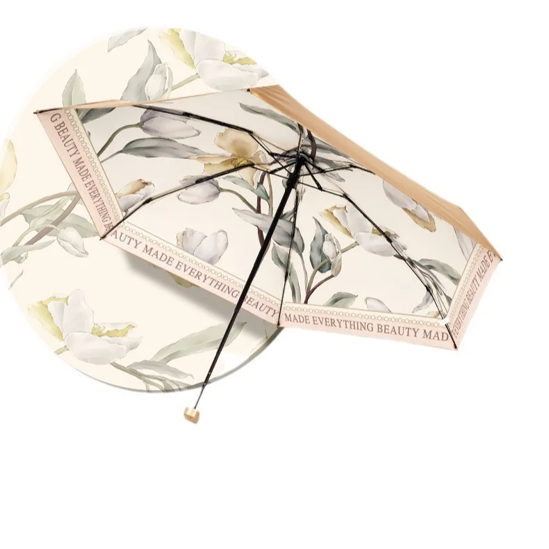 Parasol Sunny and Rainy Foldable Flat Mini Sun Umbrella for Women Sun Protection and UV Protection 60% Off