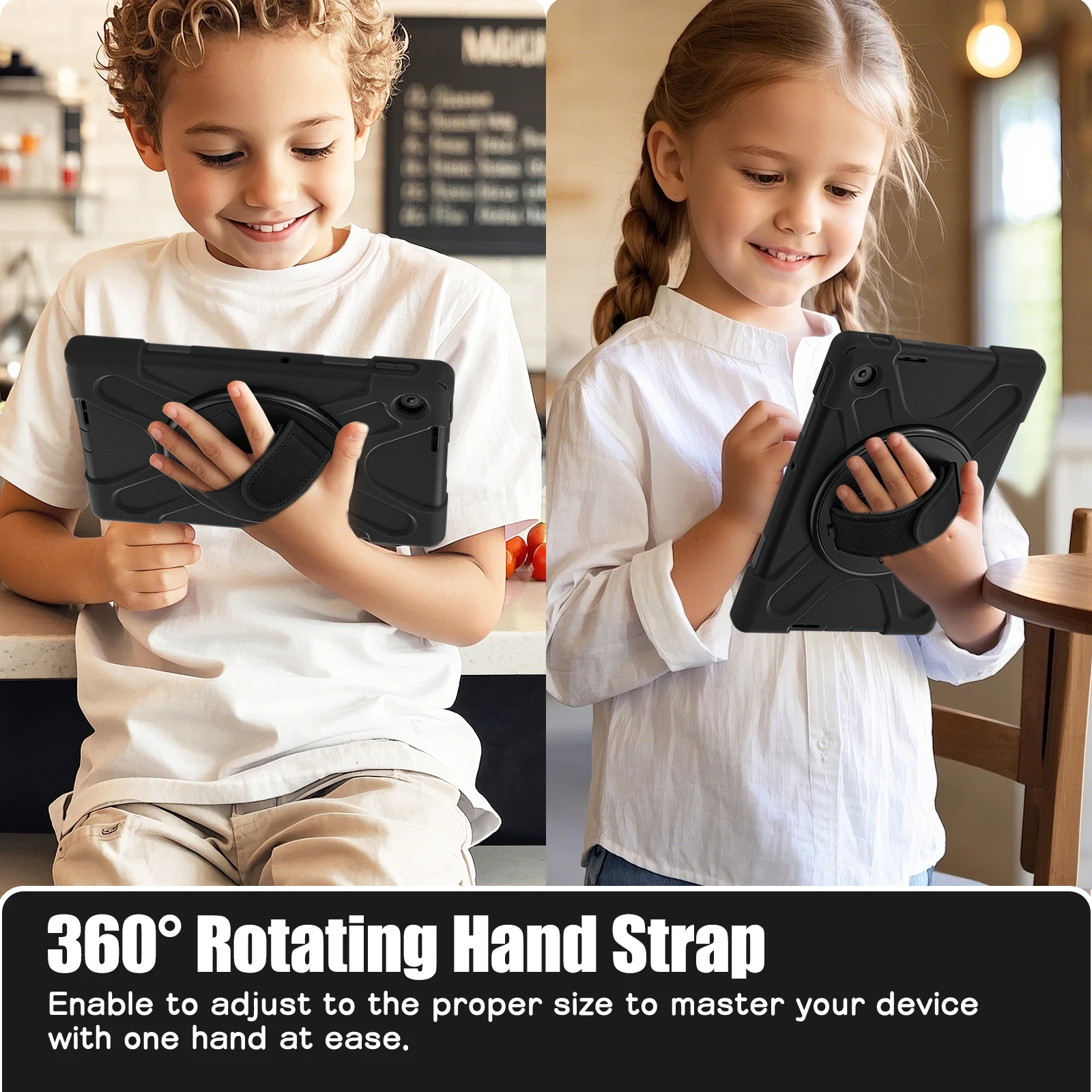 Enhanced Rotating Rugged Tablet Case with Stand and Shockproof Cover