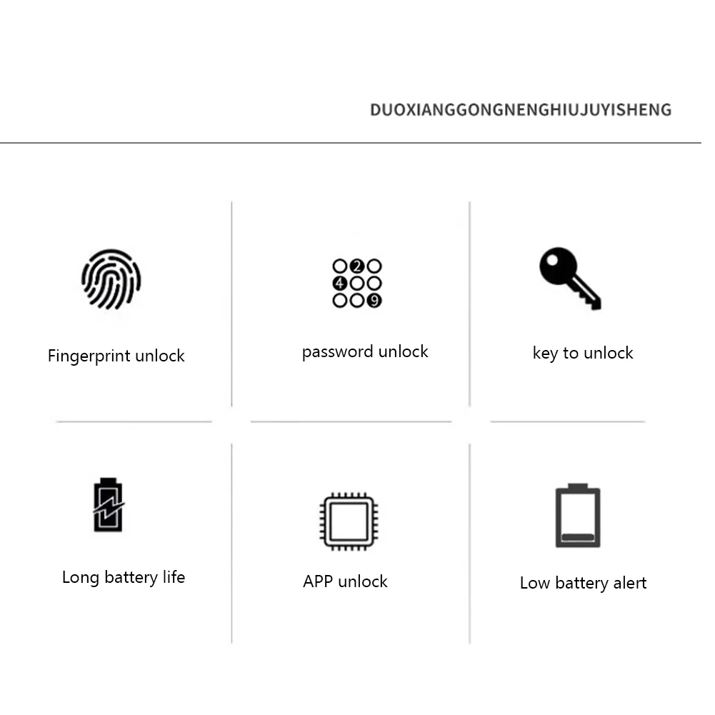Description Picture 6 of itemTuya Biometric Fingerprint Smart Door Lock Electronic Digital Lock Password Fingerprint Keyless Security Door Handle for Home