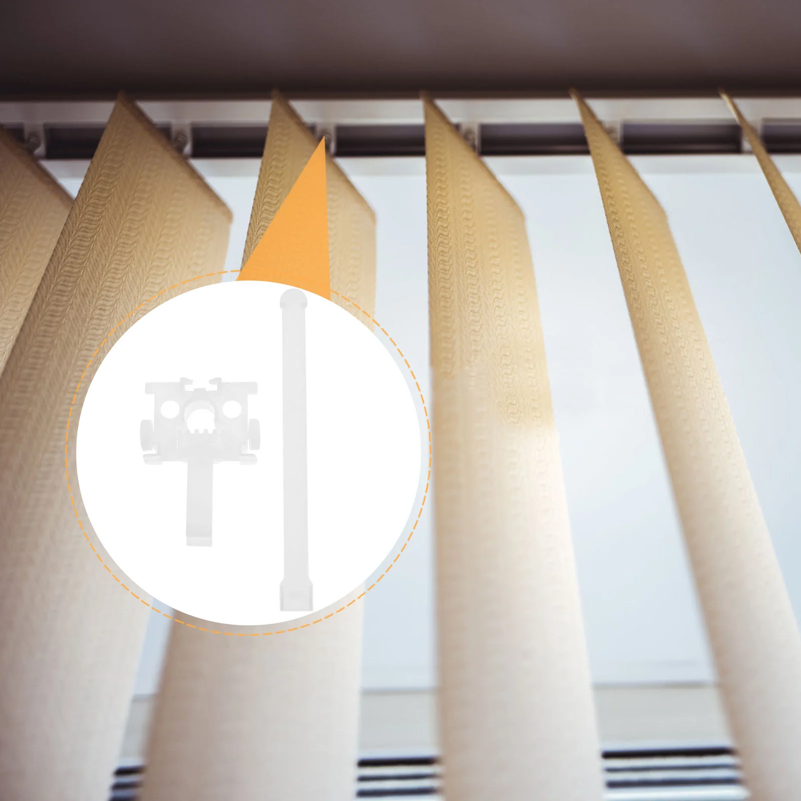 12 Sets Drapery Accessories Curtain Pulley Vertical Blind Replacement Wear Parts Repair Carrier Stem Kit Slats Plastic Blinds