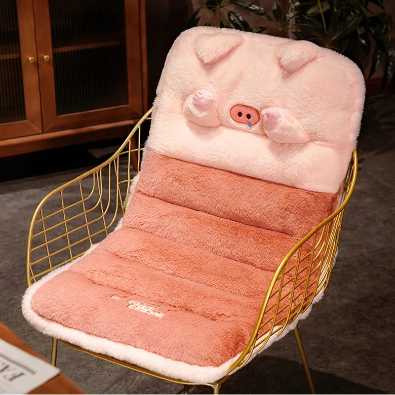 Kawaii One-piece Plush Cushion for Chair Office Seat Back Cushion