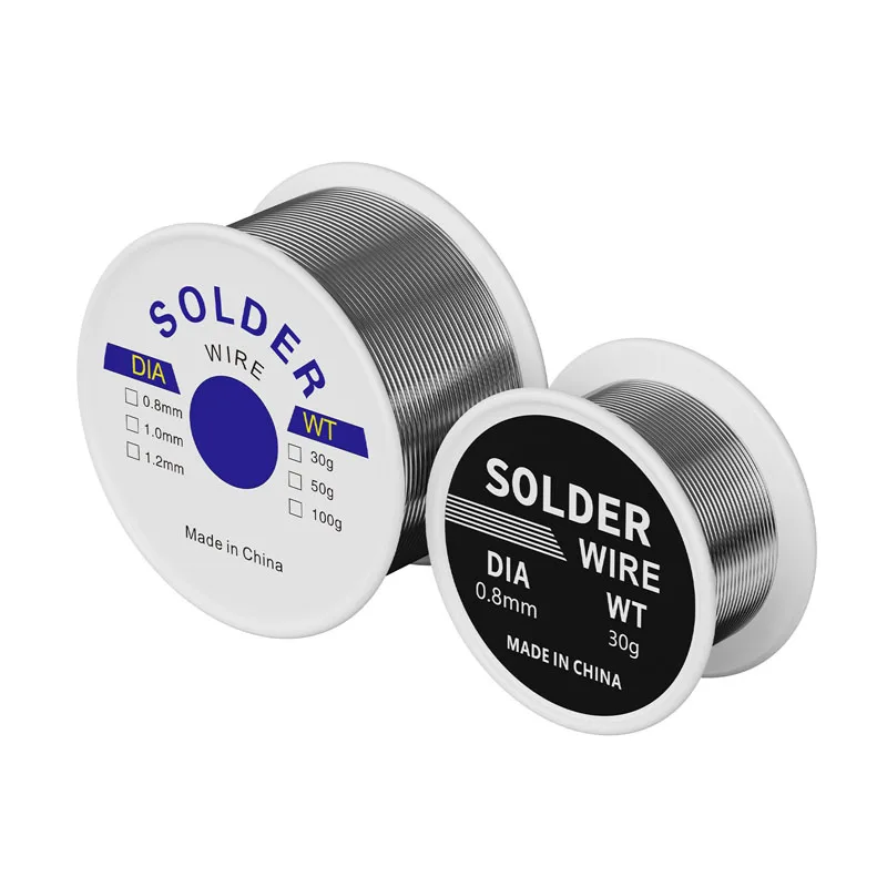 

0.8mm 1.0mm 30g 50g 100g Wire Soldering Tin Melt Rosin Core Solder 1 Roll No-clean FLUX 2.0%