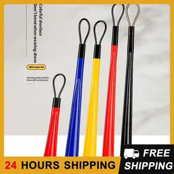 긴 손잡이 구두 경적, 노인을 위한 전문 플라스틱 게으른 구두 도우미, 남성 여성 키즈 스푼 모양 구두 주걱 구두 리프터, 1 개