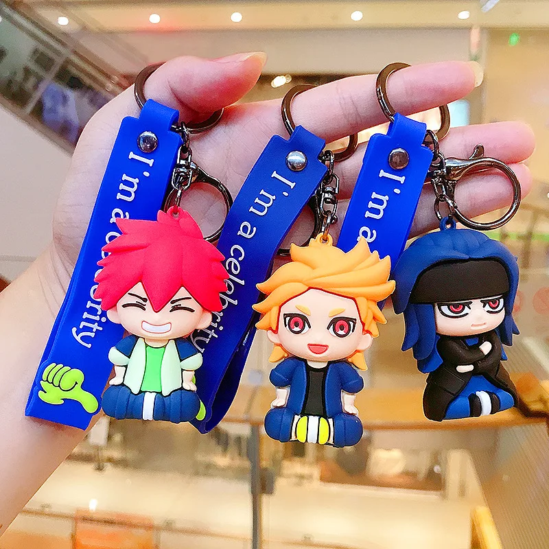 

Cartoon Anime Touken Ranbu Action Figures Keychains Key Chain Key Ring Kawaii Silicone Handbag Car Pendants Toys Gifts