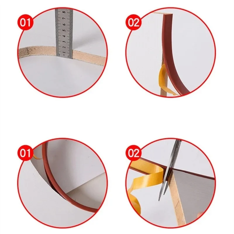 5M U-shaped Edge Banding Self-Adhesive Edge Banding Tape TPE Rubber Wood Board Chair Table Protector Cover Furniture Decoration