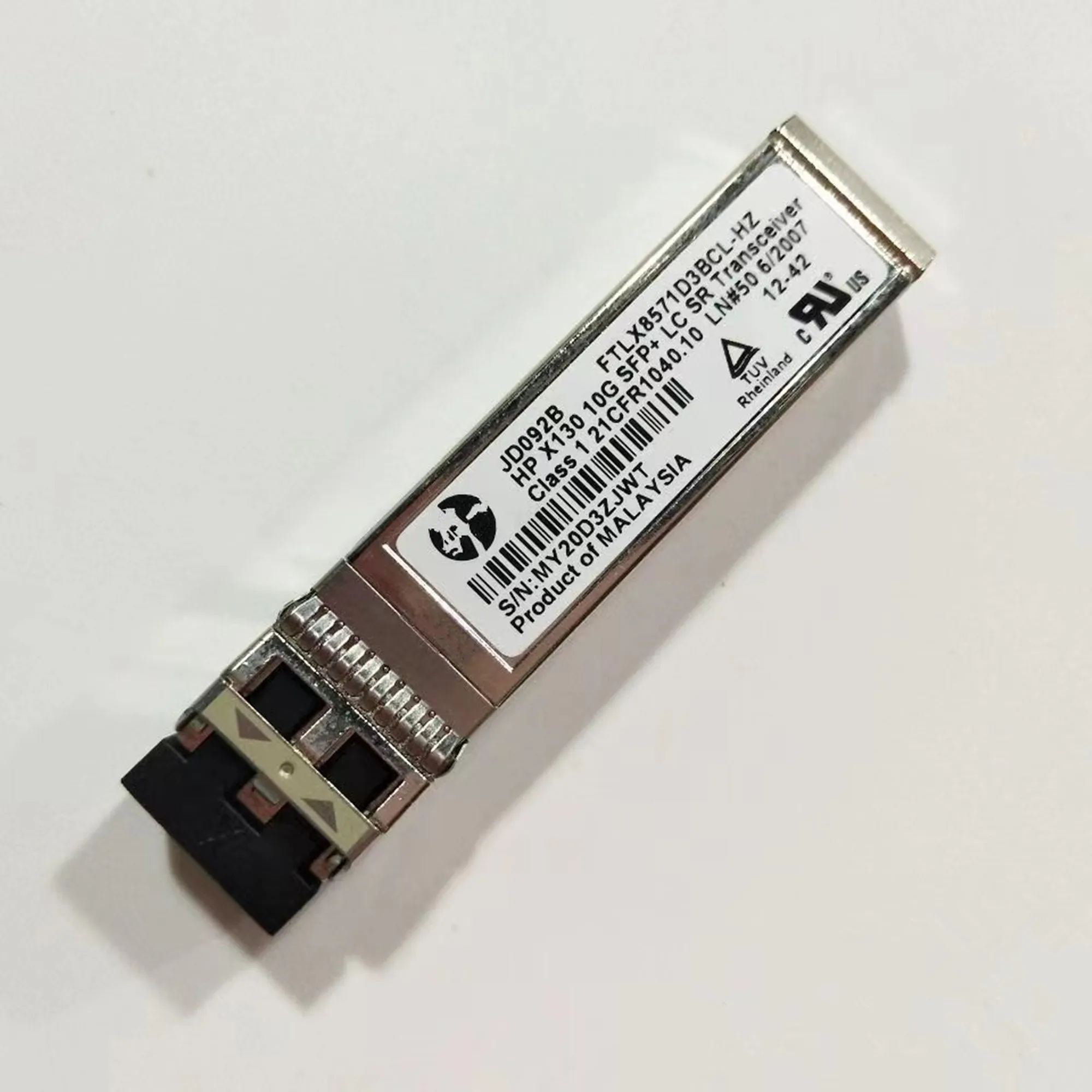 JD092B X130 10G SFP+ LC SR 300M Transceiver/PLRXPL-SCS43-HP FTLX8571D3BCL-HZ Sfp 850NM SR 10GB Fiber Optical Module 1pcs sfp 850nm sr 10gb fiber module jd092b x130 10g sfp lc sr 300m transceiver afbr 703sdz hp8 plrxpl scs43 hp ftlx8571d3bcl hz