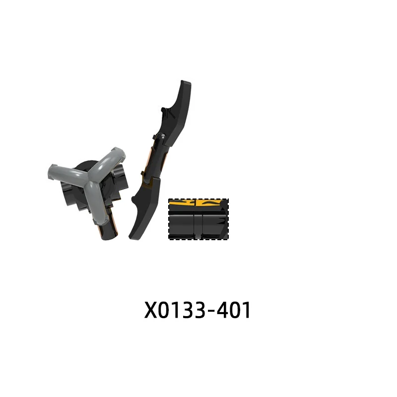 X0133 무기 바지 헤어 파츠 액션 피규어 다트 훅 망토 모델 블록 MOC 브릭 세트 선물 장난감